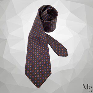 BATTISTONI Green Floral Luxury Silk Tie W: 3.5" EX COND